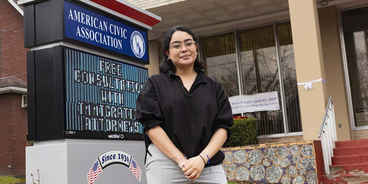 Daisy Villalva’s internship had her teaching English as a second language to immigrants at the American Civic Association in downtown Binghamton.