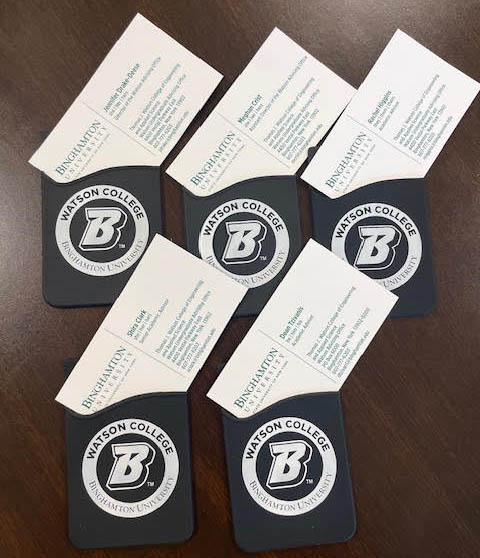All new undergraduates received a phone wallet and an advisor’s business card from the Watson Advising Office.
