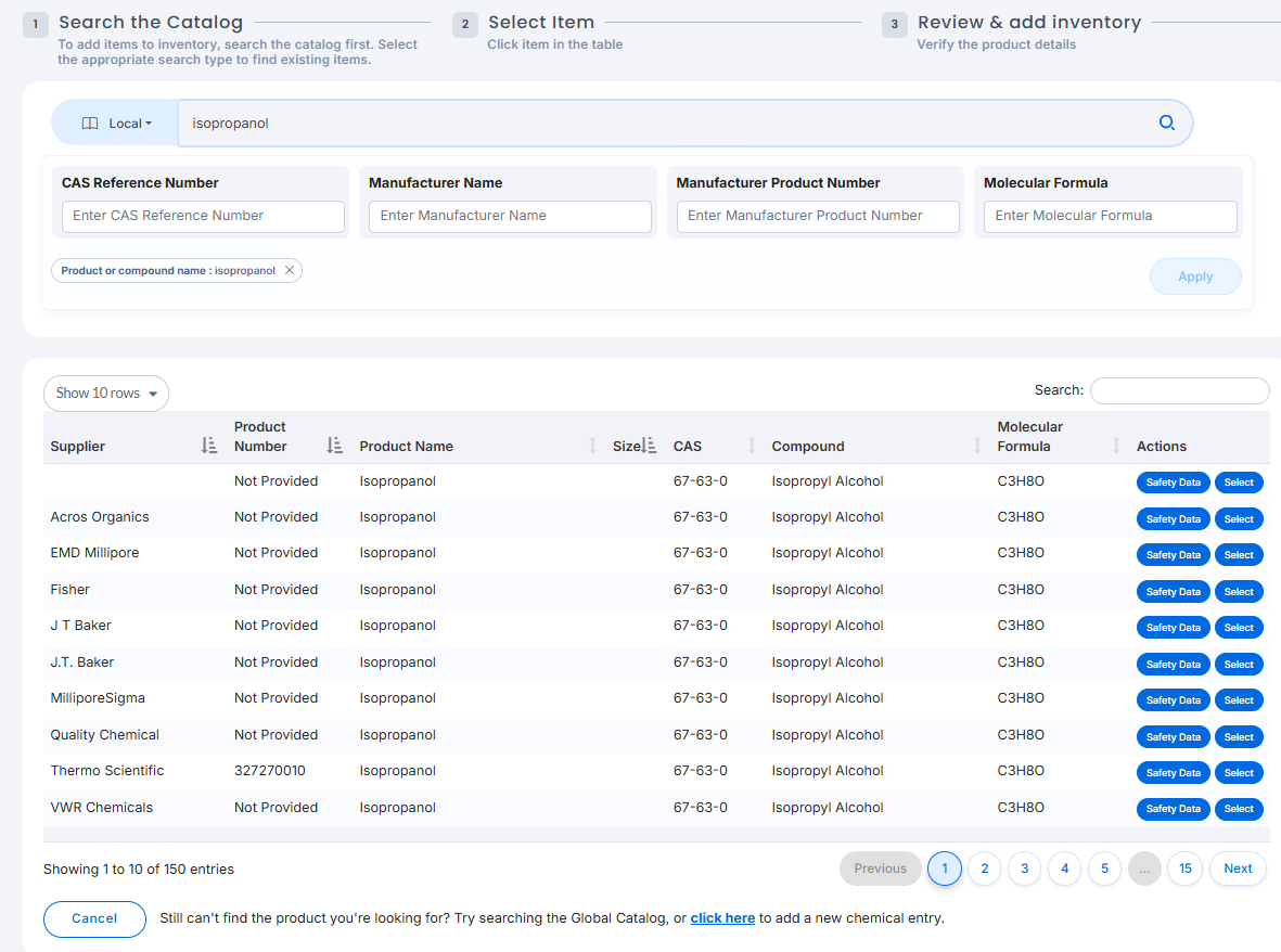 Inventory Search Inventory Search