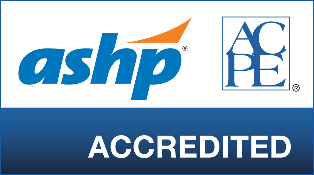 ASHP ACPE Accredited logo ASHP ACPE Accredited logo