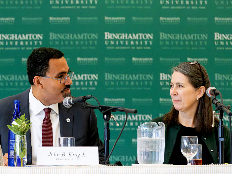 President Anne with Chancellor John King.