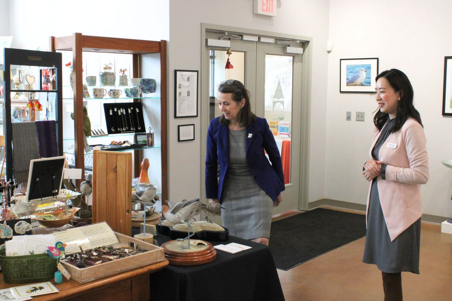 President D'Alleva and Jenny Chang meet at the Broome County Arts Council.