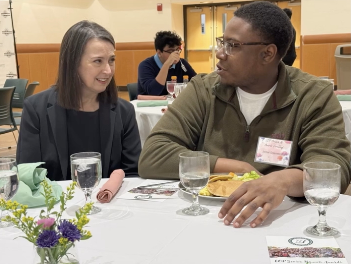 President D'Alleva attends the EOP Senior Recognition Ceremony and Awards Brunch