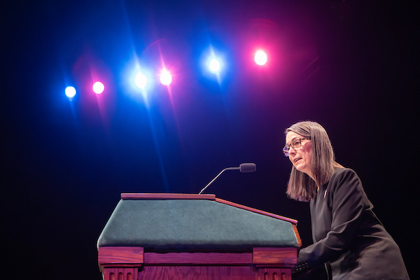President D'Alleva delivers the 2026 State of the University address