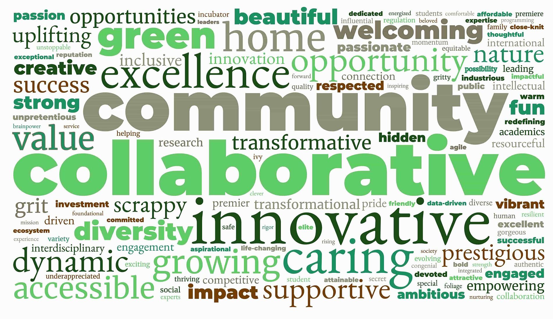 A word cloud of words collected during the Listening to Lead Tour. A word cloud of words collected during the Listening to Lead Tour.
