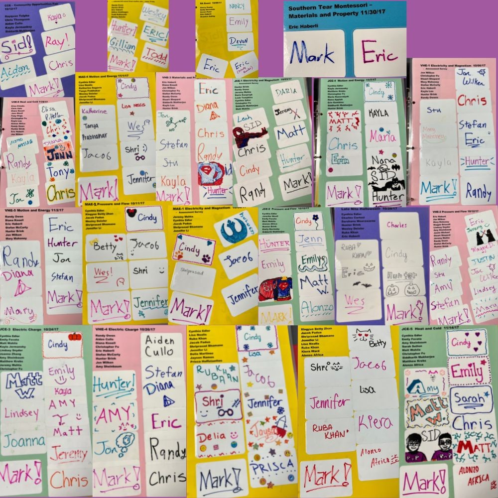 Fall 2017 Name Tag Volunteers