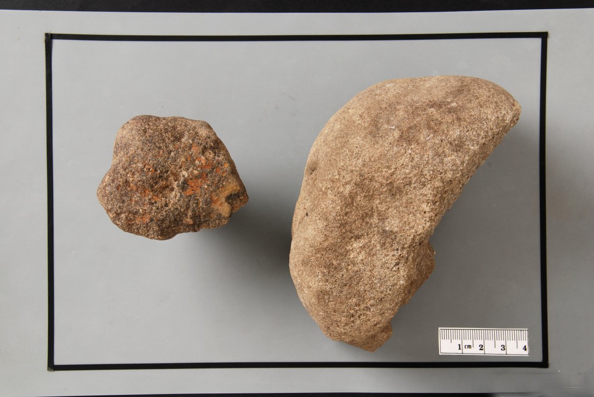 Pitted stones from the Late Woodland component Canadarago Lake I site..