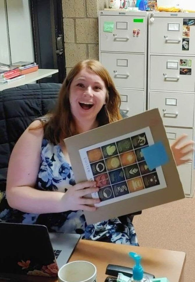 lauren with her poster