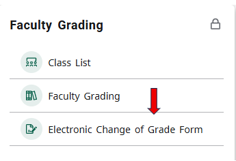 Faculty Change of Grade Form