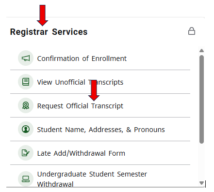 Offical transcript image Offical transcript image