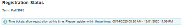 Registration Status