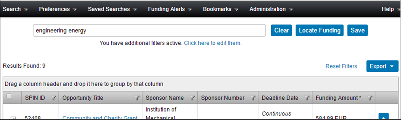 Search terms matched against datafields