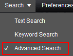 Advanced Search Dropdown