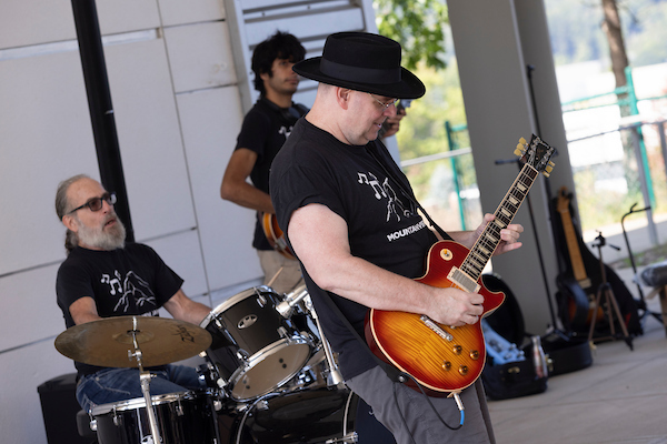 A band playing during Woods Jam.