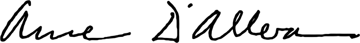 President Anne E. D'Alleva's signature