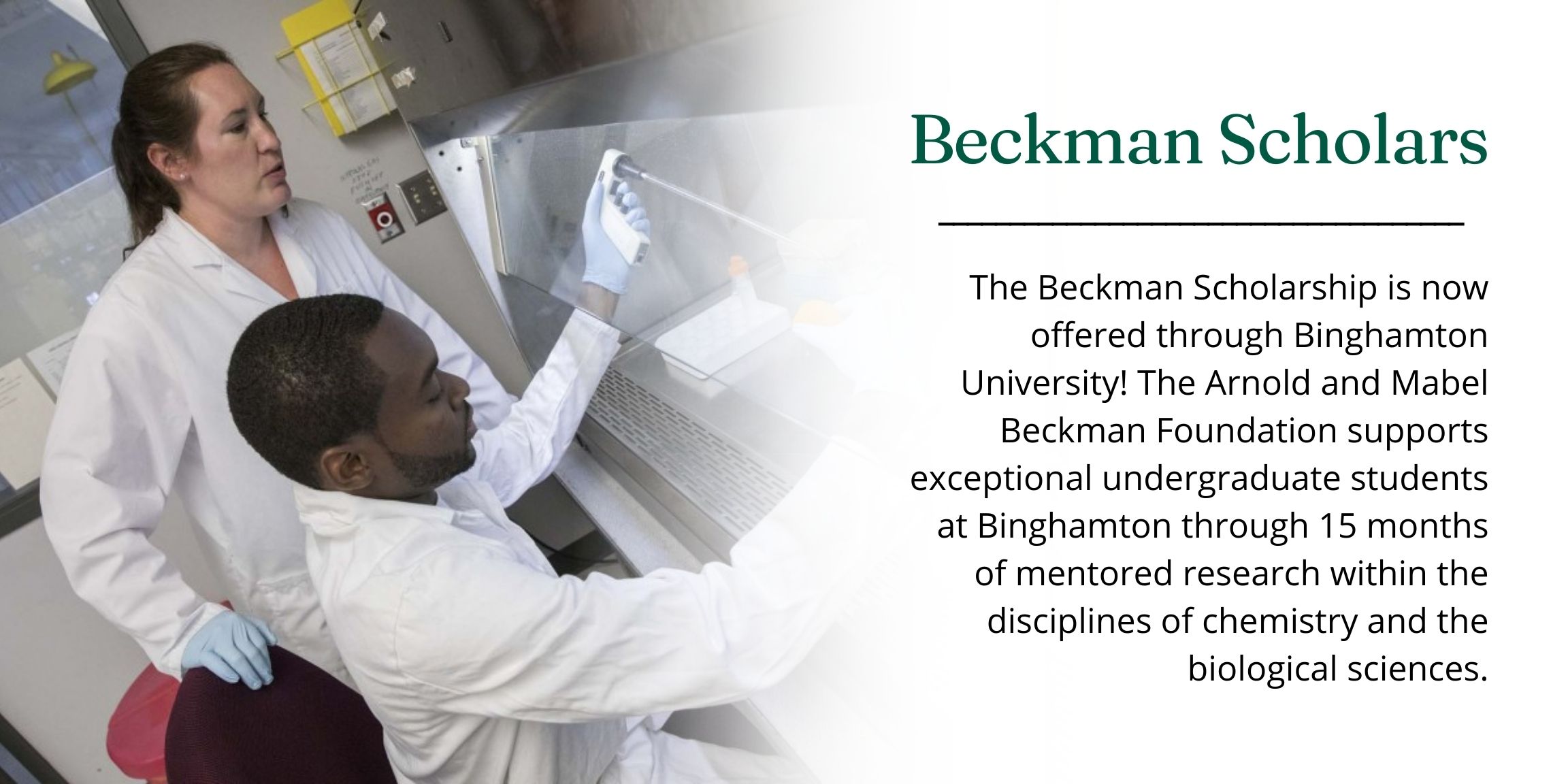 Beckman Scholars Cover